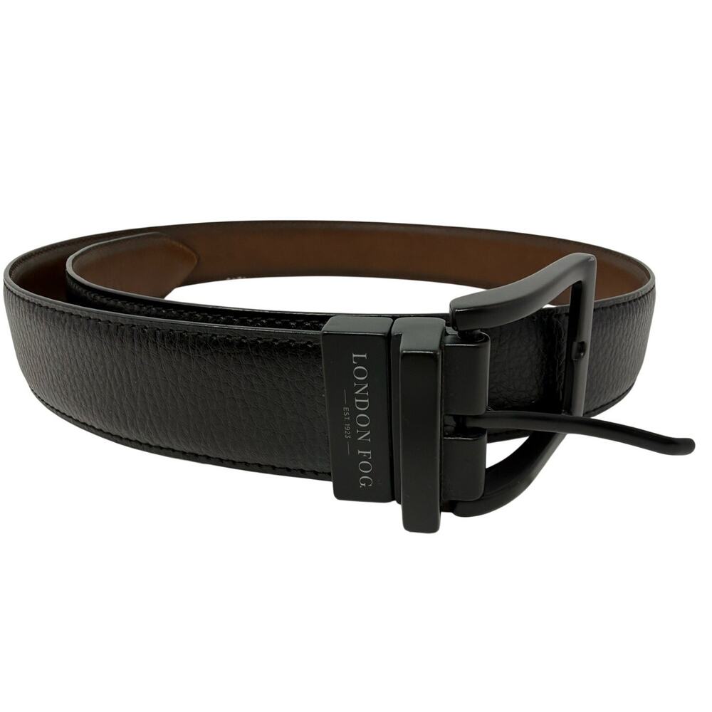 London Fog Black Belt Men's 30-32 Classic Dress Casual